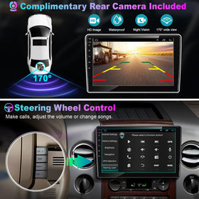 Inexaccessories steering wheel control and backup camera for safer parking