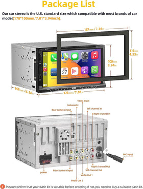Inexaccessories universal double din fit for many vehicles