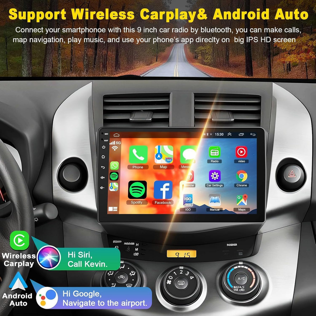 Inexaccessories wireless CarPlay Android Auto for hands-free connectivity
