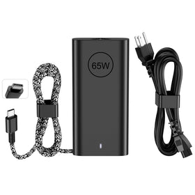 INEXEWOC 65W USB-C charger front view, compact travel-ready design.
