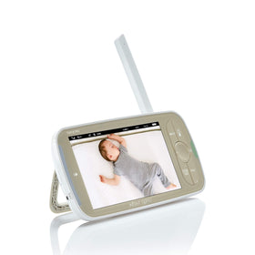 Infant Optics DXR-8 PRO rear label and ports visible for easy connection reference