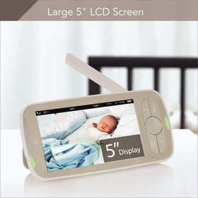 Infant Optics DXR-8 PRO screen close-up showing crisp interface for quick monitoring