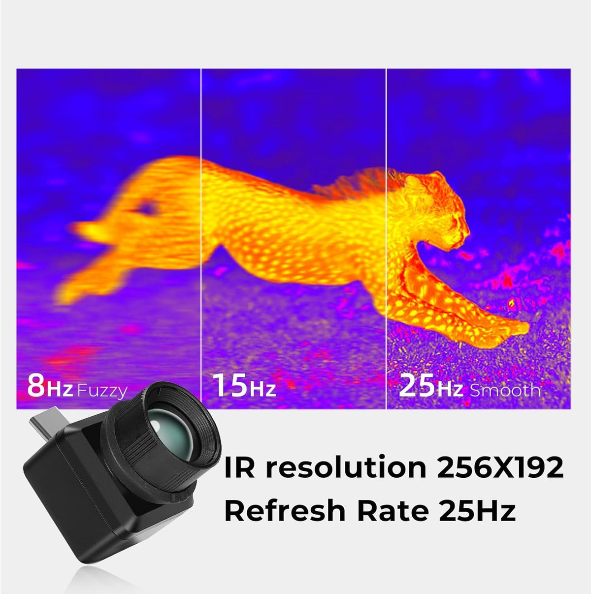 InfiRay T2 Pro hot spot tracking quickly locates heat signatures.