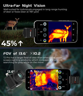 InfiRay T2 Pro long-range detection up to 1300m.