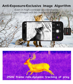 InfiRay T2 Pro dual-mode switch for clear and highlighted views.