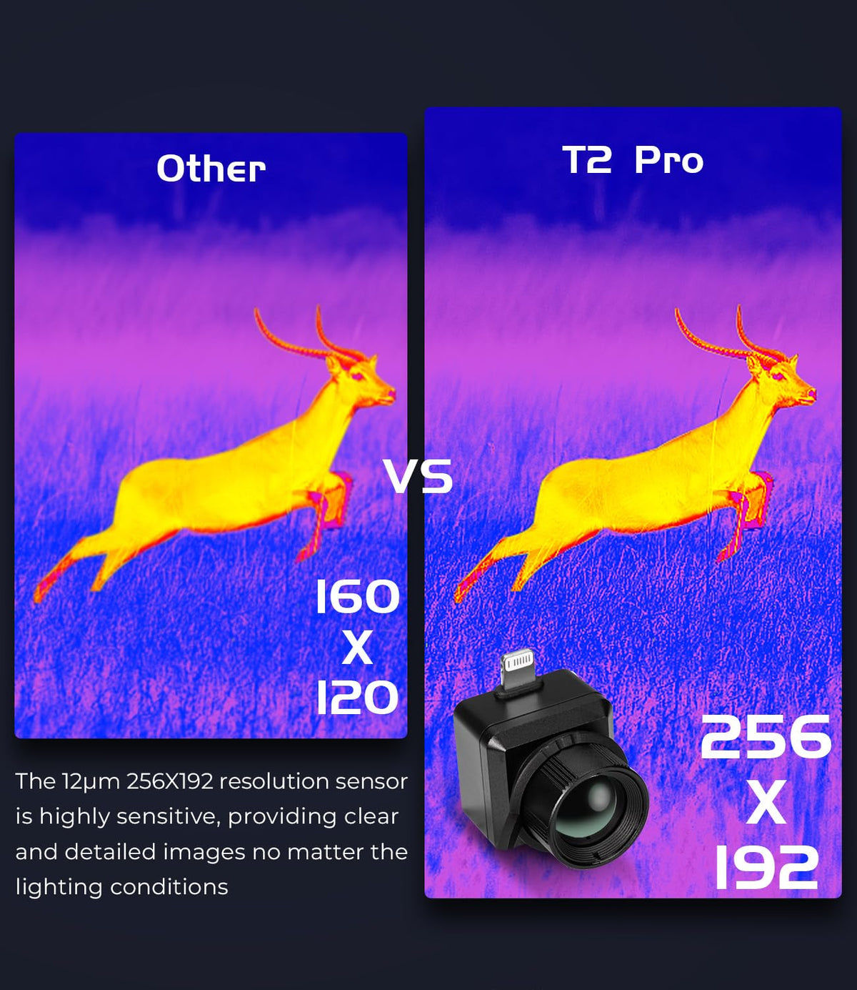 InfiRay T2 Pro hot-spot tracking for fast target location.