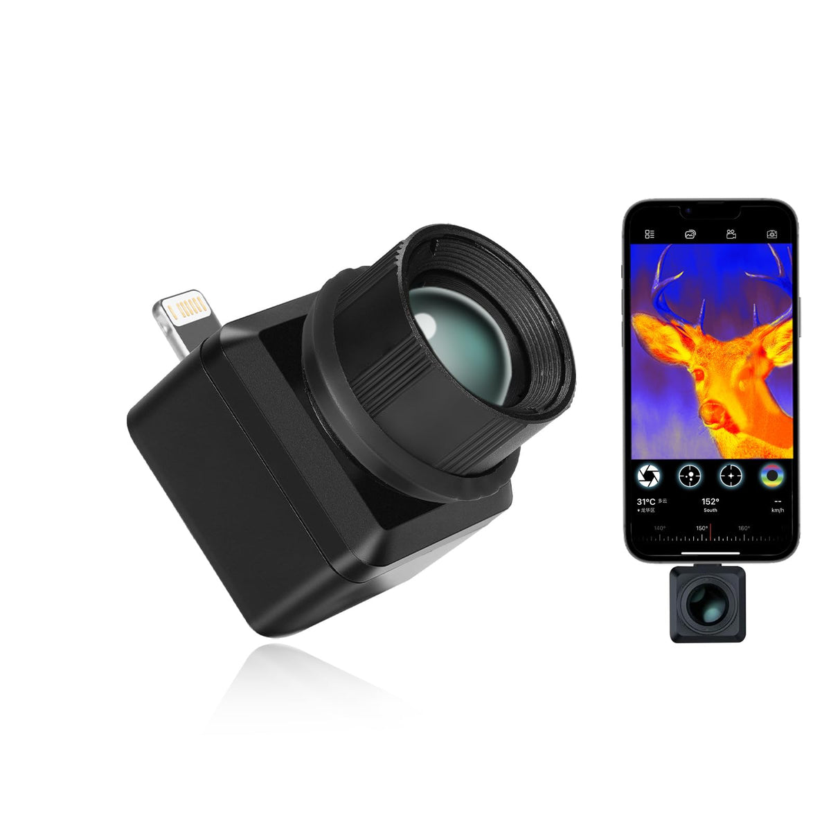 InfiRay T2 Pro night-vision image for clear observations after dark.
