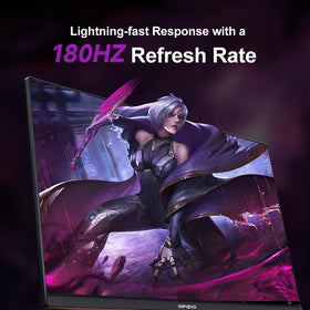 INFIEVO 27-inch monitor delivers 180Hz for smooth, responsive action.
