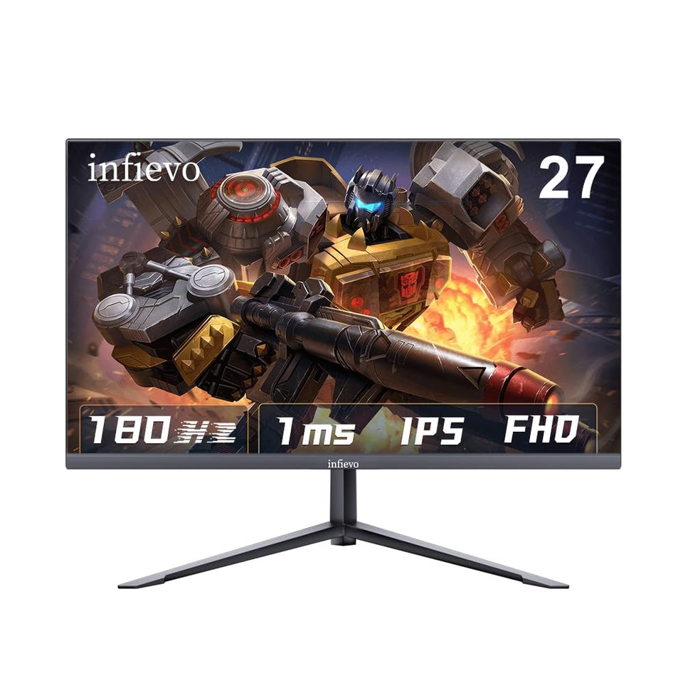 INFIEVO 27-inch gaming monitor with ultra-thin bezel enhances immersive play.