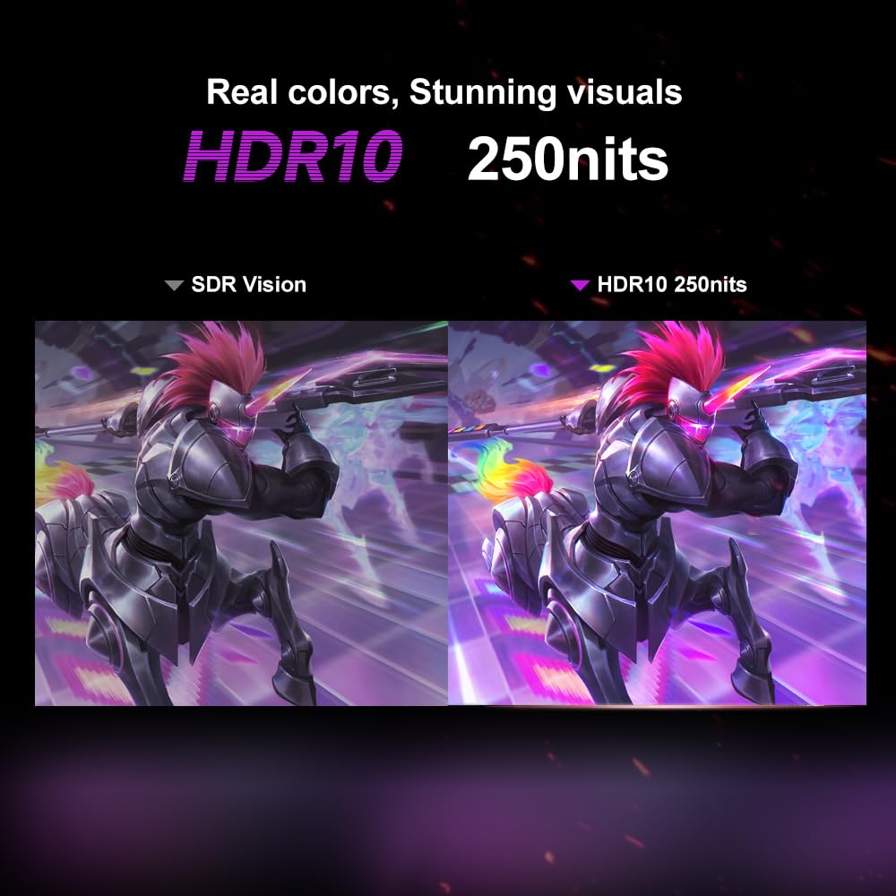 INFIEVO monitor includes FreeSync and MPRT to reduce tearing and blur.