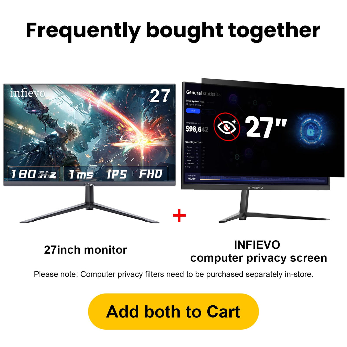INFIEVO 75x75 VESA mounting enables flexible placement options.