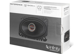 Infinity REF-6422cfx tweeter close-up highlighting textile dome, gives smoother high frequencies
