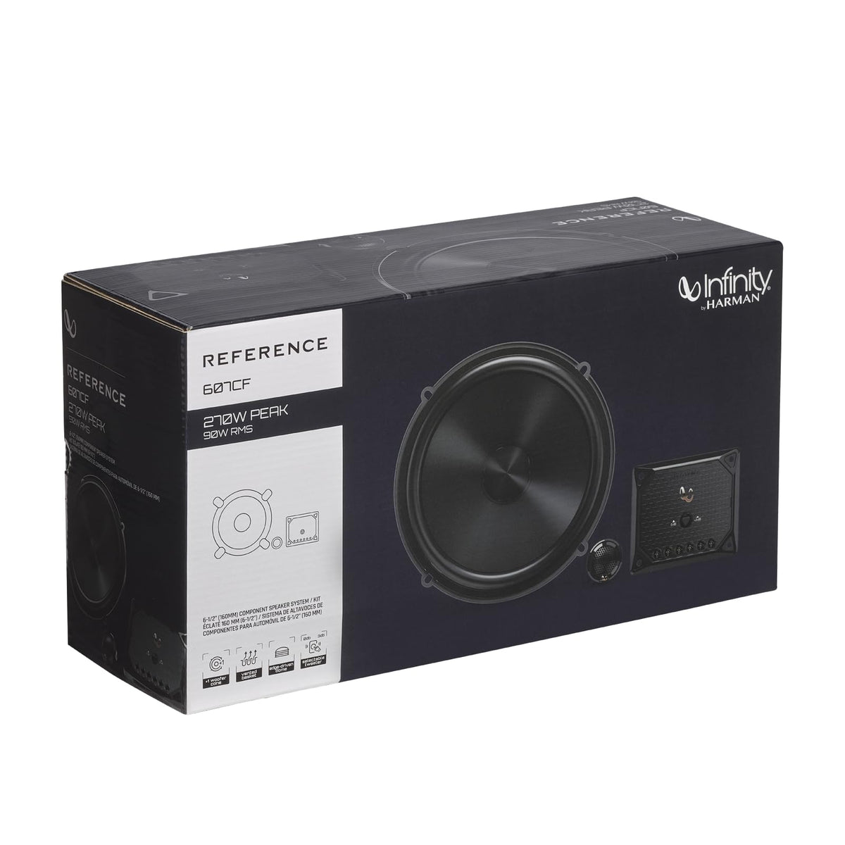 Infinity REF607CF standard sizes simplify upgrading from stock speakers.