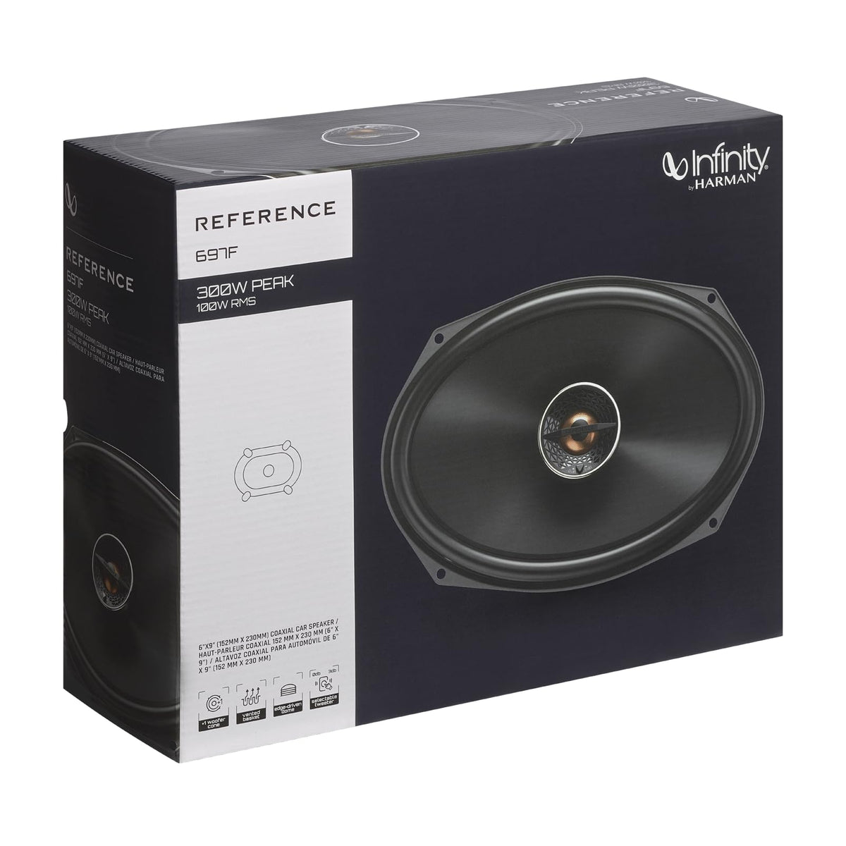 Infinity REF697F in-car installation illustrating space-saving design and easy integration