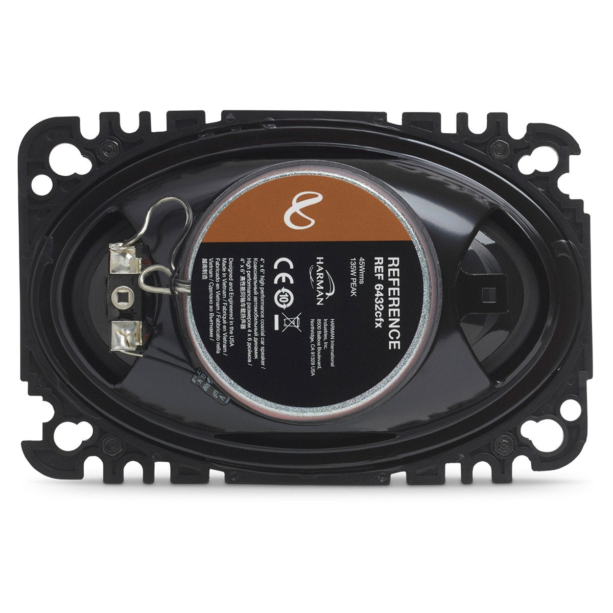 Infinity Reference 6432CFX 4x6 coaxial door panel install for versatile fit.