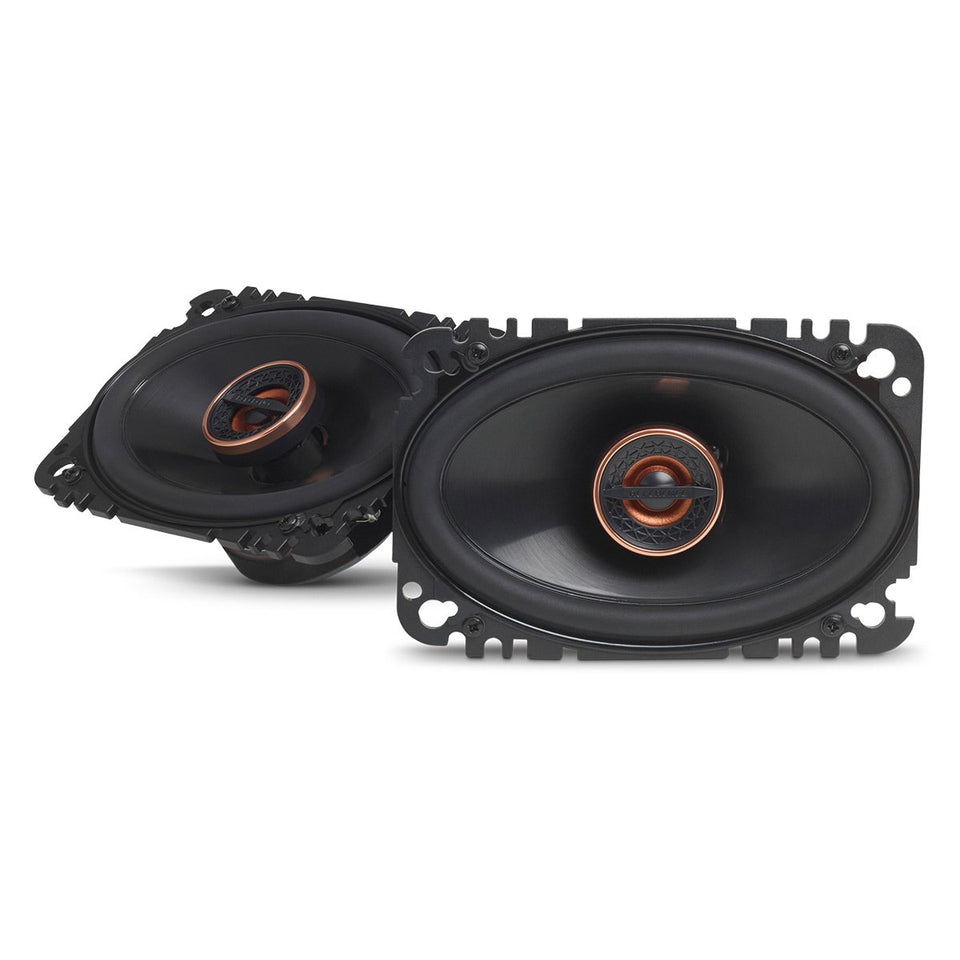 Infinity Reference 6432CFX 4x6 coaxial speaker close up showing smooth highs.