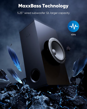 INFITBO soundbar connected via USB for direct PC audio