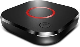 Infomir Mag 544W3 remote control enhances comfortable living room use.