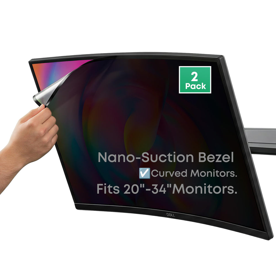 InfoWall privacy screen 32in fits curved monitors for enhanced on-screen privacy.