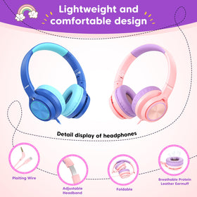 INFURTURE Kids Headphones 94dB limiter promotes safe listening