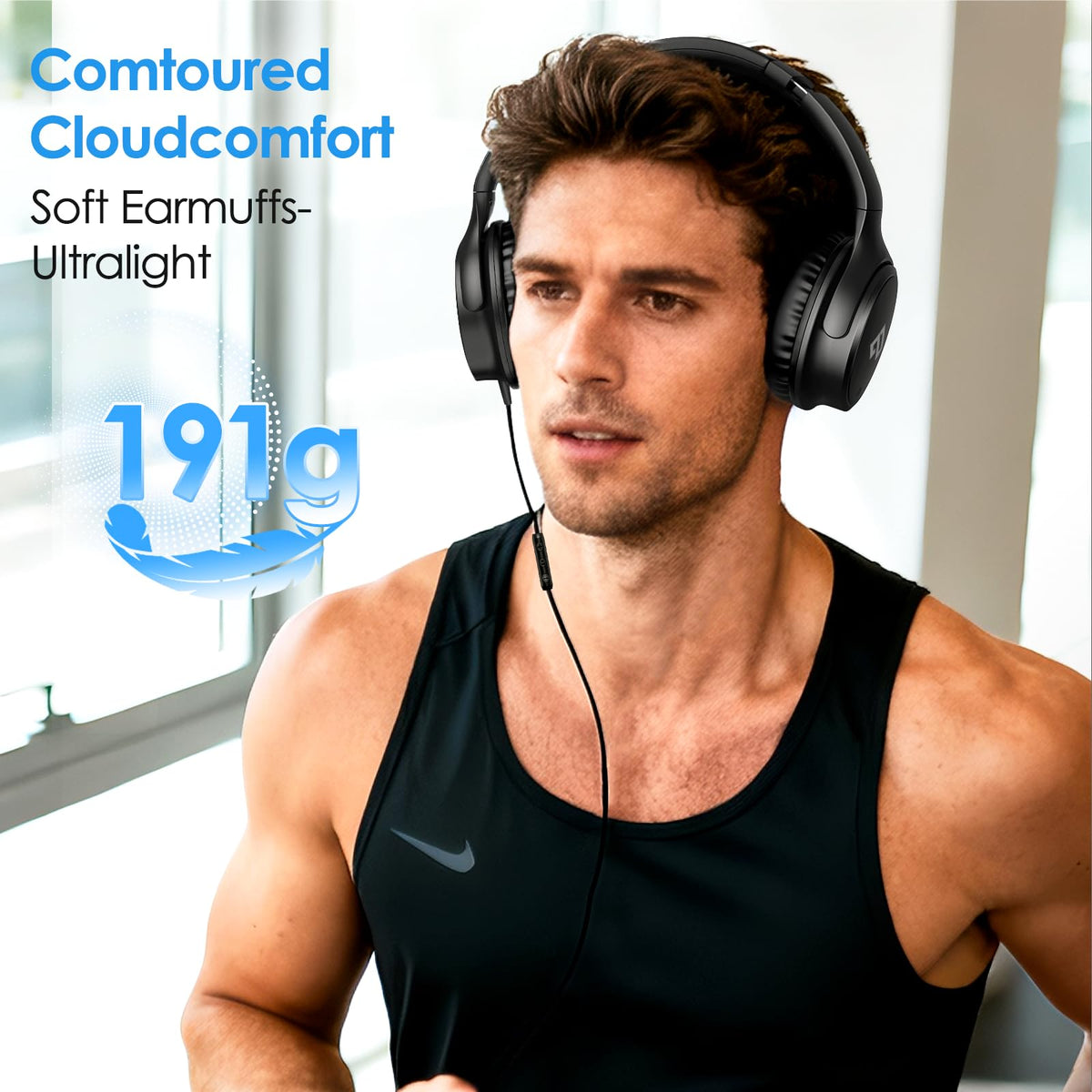 INFURTURE headphones for remote work with comfortable fit during calls.