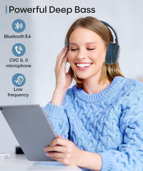 INFURTURE folded headphones in a bag showing compact portability benefit