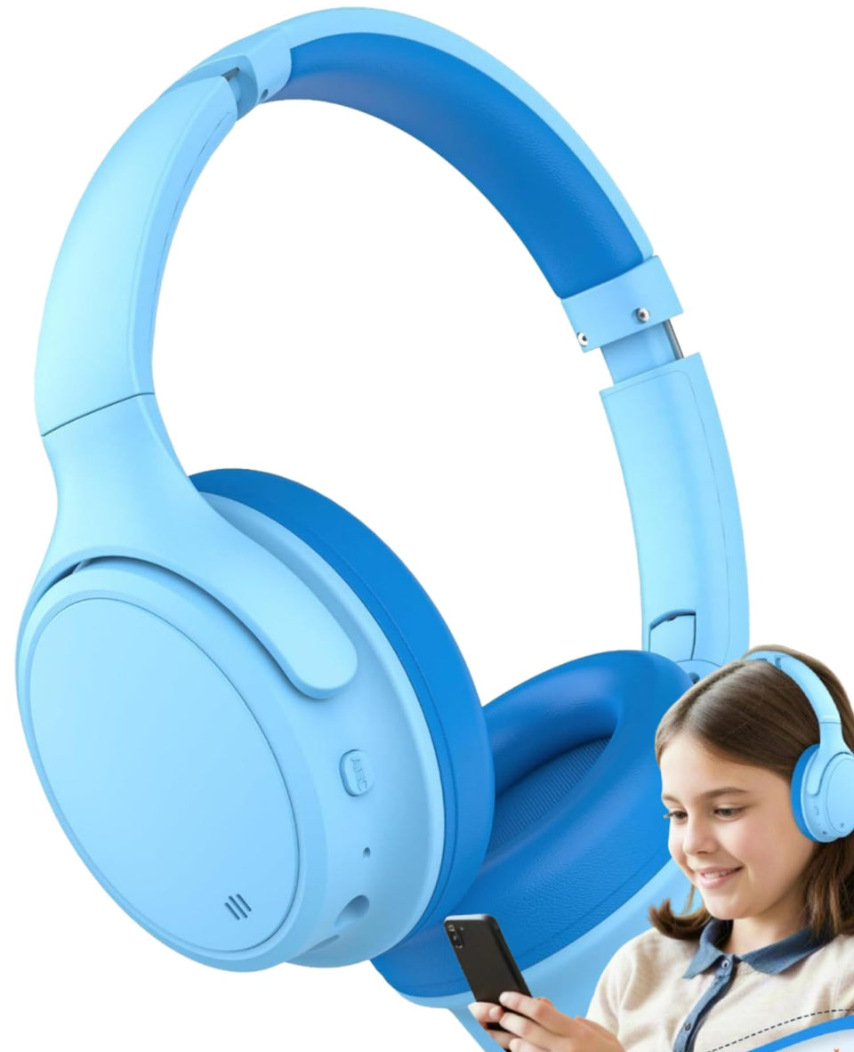 INFURTURE Active Noise Cancelling Headphones with foldable design for easy travel.