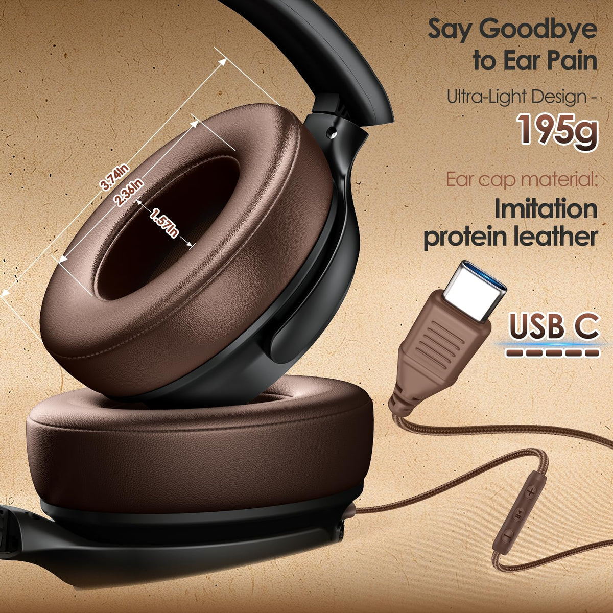 INFURTURE close-up of memory-protein ear cushion for long-wear comfort benefit