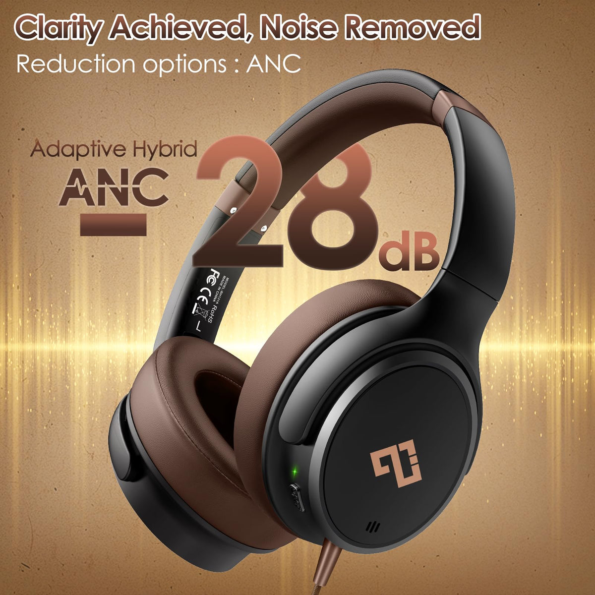 INFURTURE folded headphones inside carry pouch for compact travel benefit