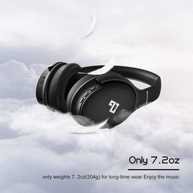 INFURTURE headphones held in hand showing size and lightweight benefit