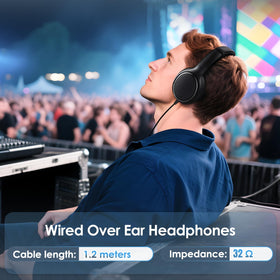 INFURTURE control buttons and label close-up displaying easy volume and call handling