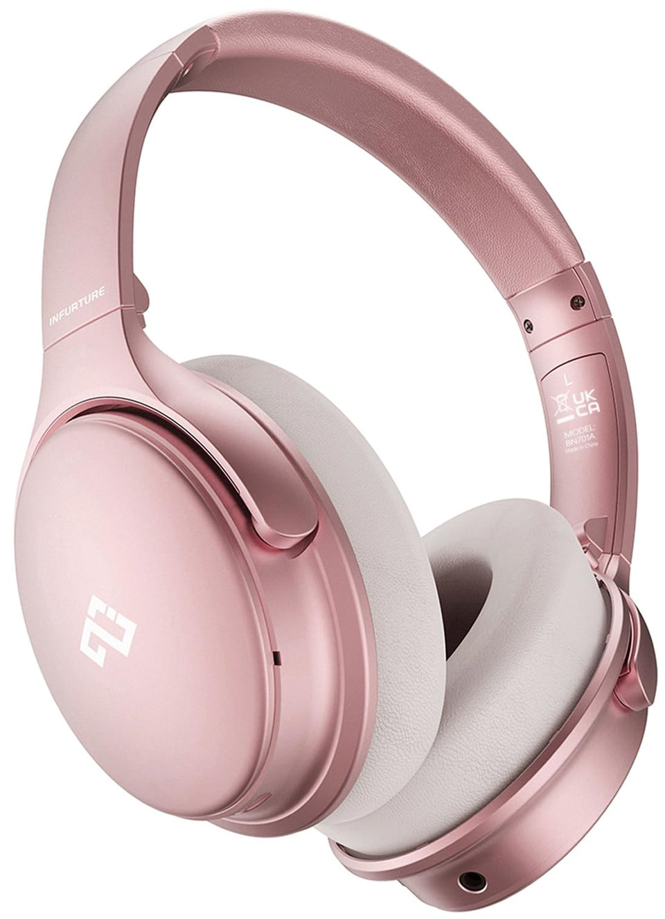 INFURTURE pink headphones front view showing design and comfort