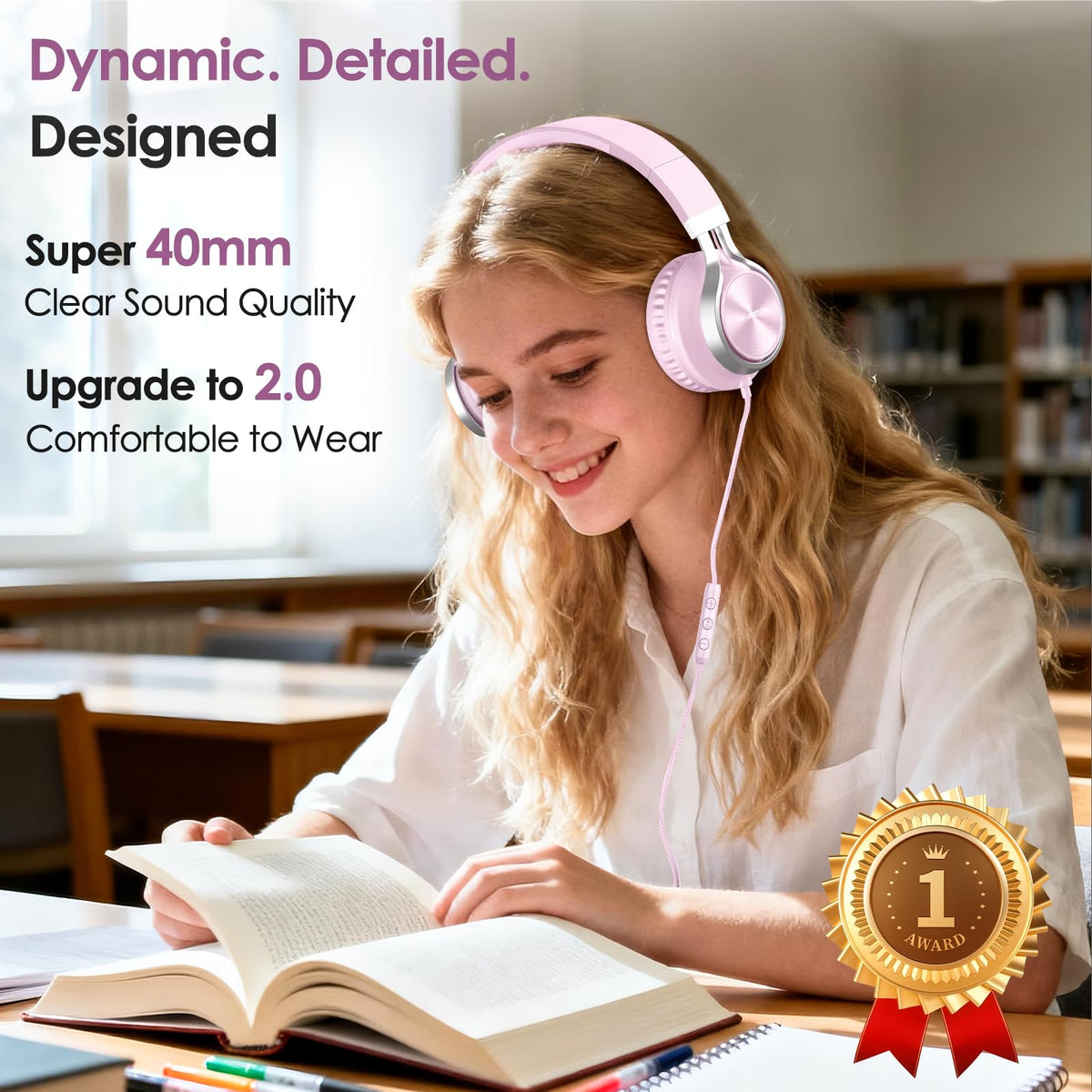 INFURTURE USB-C headphones foldable design saves space during travel.