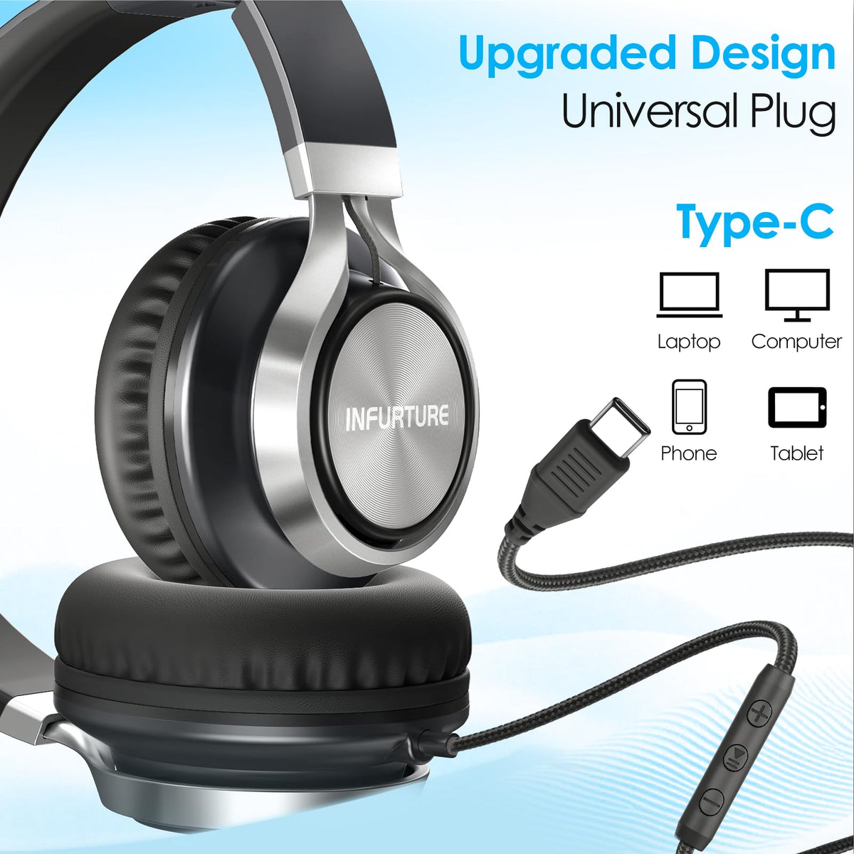 INFURTURE USB-C headphones gift-ready packaging