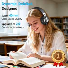 INFURTURE USB-C headphones with noise isolation for busy commute