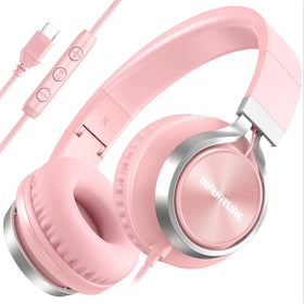 INFURTURE USB-C headphones pink gift-ready packaging ideal for gifting