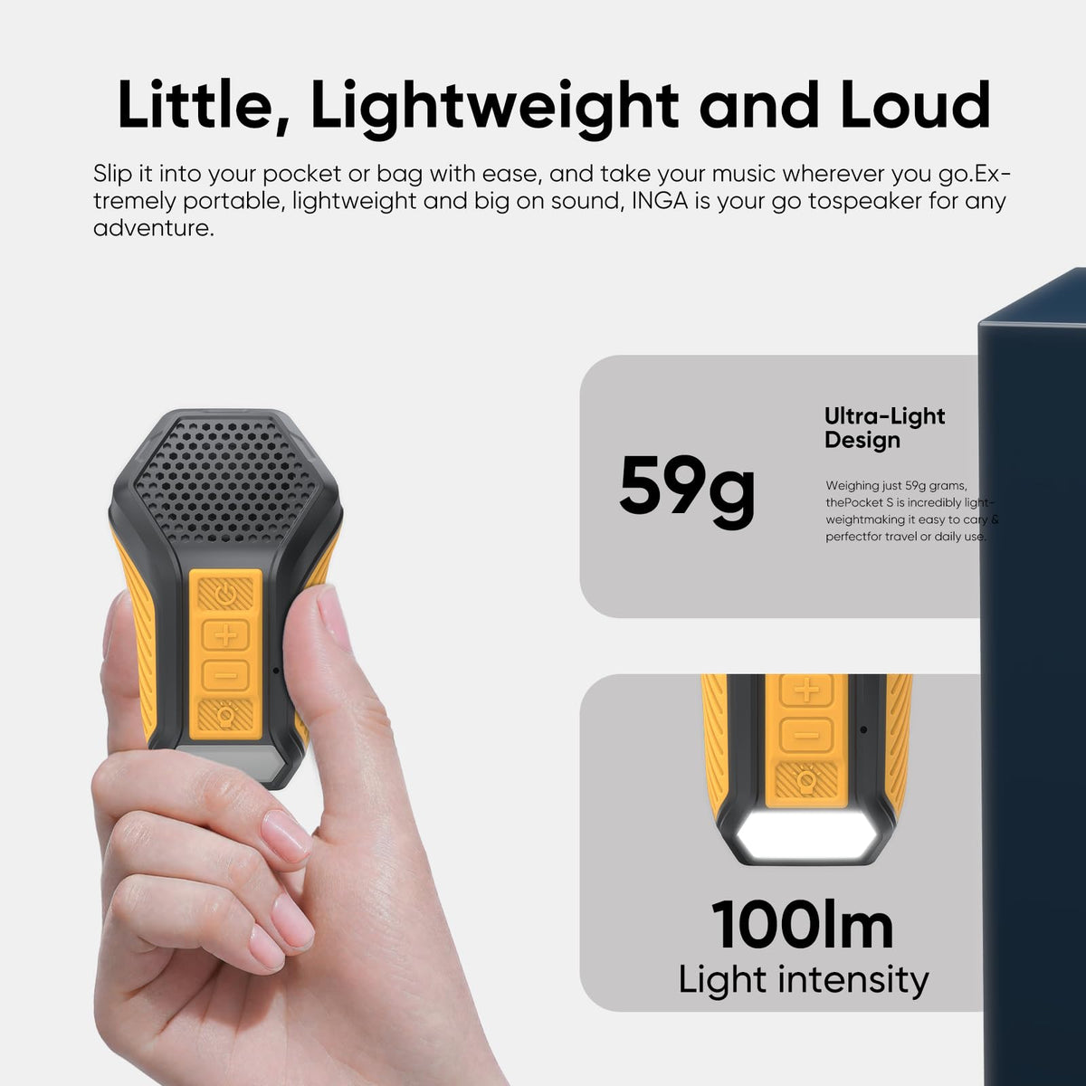 INGA built-in mic enables hands-free calls during work or cycling