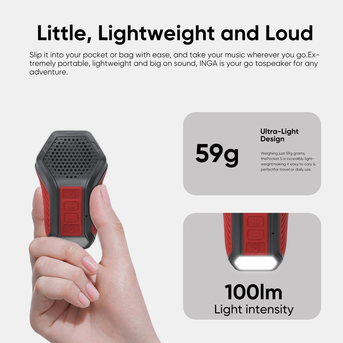 INGA illuminated warning light boosting cyclist visibility