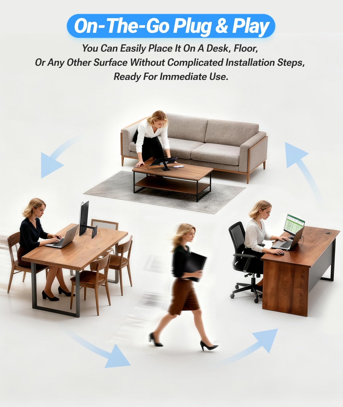 Ingnok dual-screen setup enhances documents and reference browsing during tasks.
