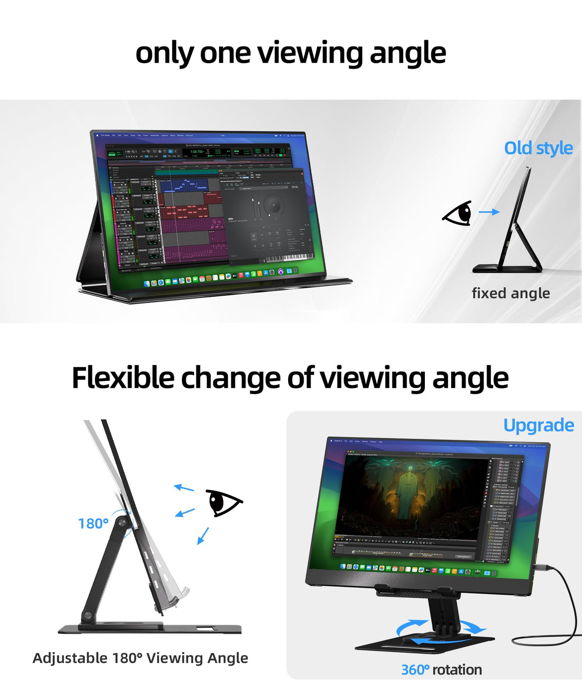 Ingnok hooked to a gaming console via HDMI for portable gameplay