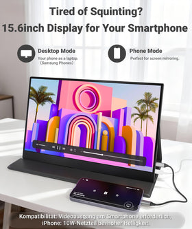 Ingnok lightweight monitor for travel fits bags and backpacks.