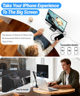 Ingnok compact monitor fits into bags for coffee shop or airport work sessions.