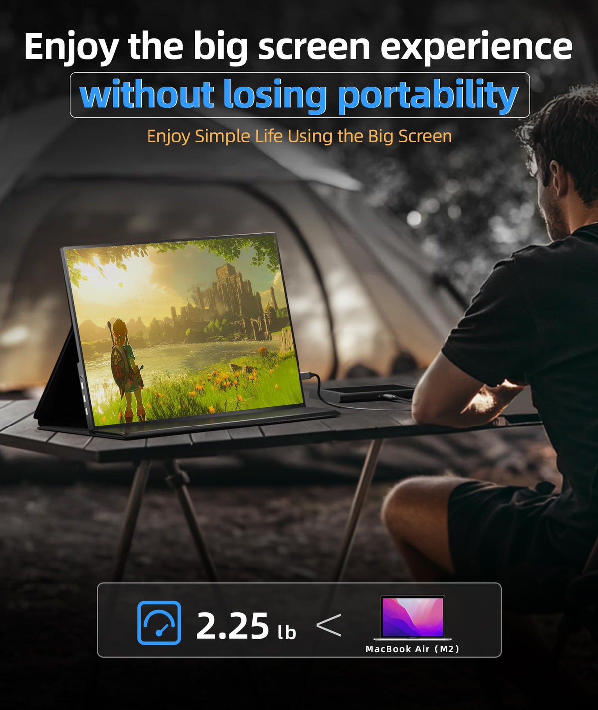 Ingnok monitor with VESA mounting supports wall or desk setups.