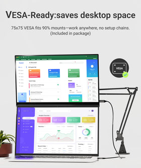Ingnok travel-office assistant monitor supports home office setups.