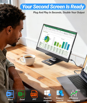 Ingnok USB-C connectivity allows single-cable data and power for quick setup.