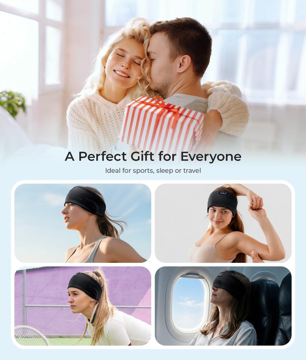 Ink-Topoint ultra-thin speakers in a flexible headband for music.