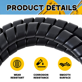 Innconee spiral protector in black adds a sleek, professional look.