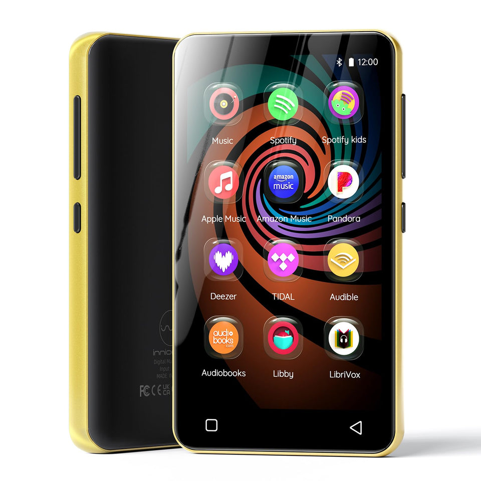 innioasis 160GB MP3 Player front view, compact and portable for on-the-go listening.