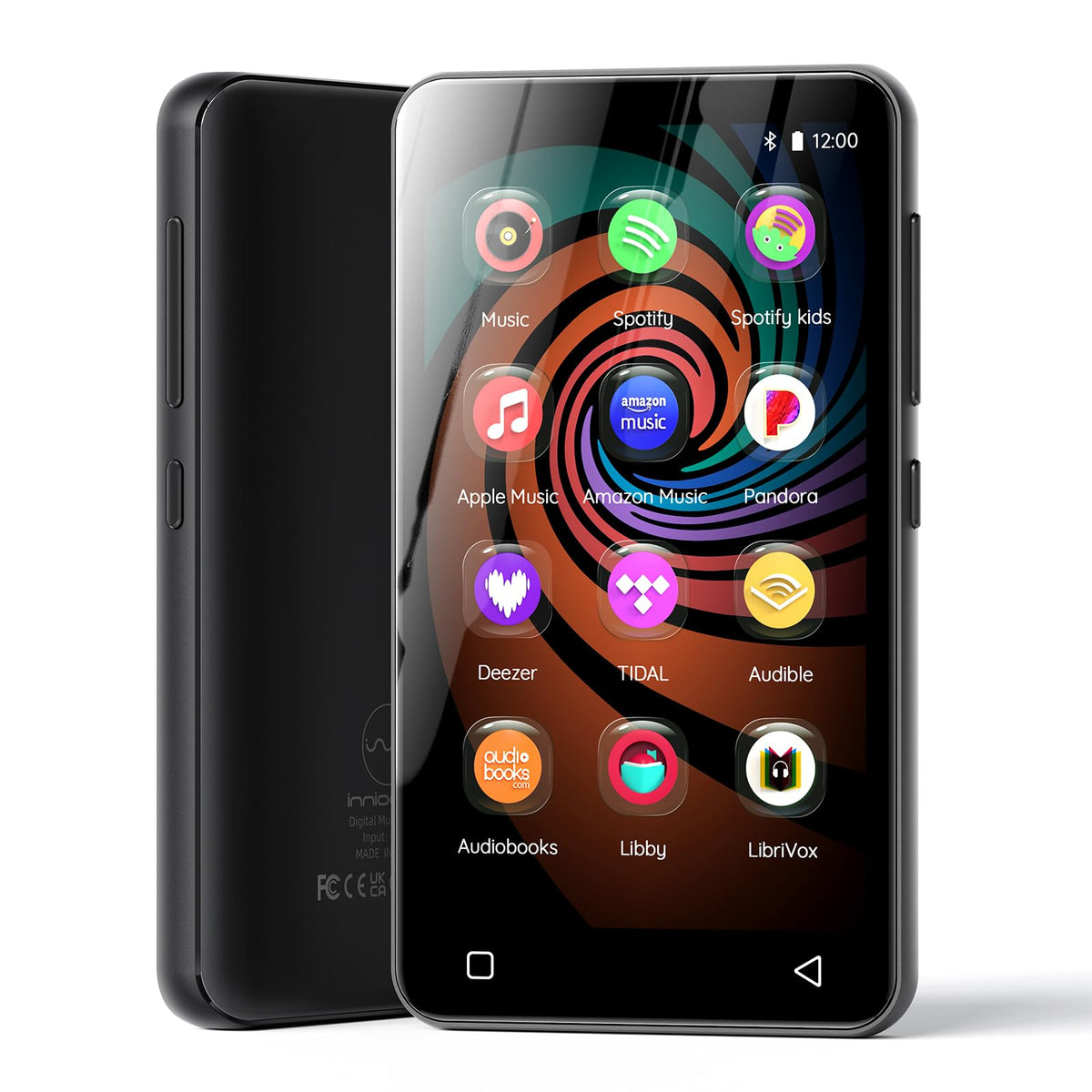 Innioasis 160GB MP3 Player front view for on-the-go listening.