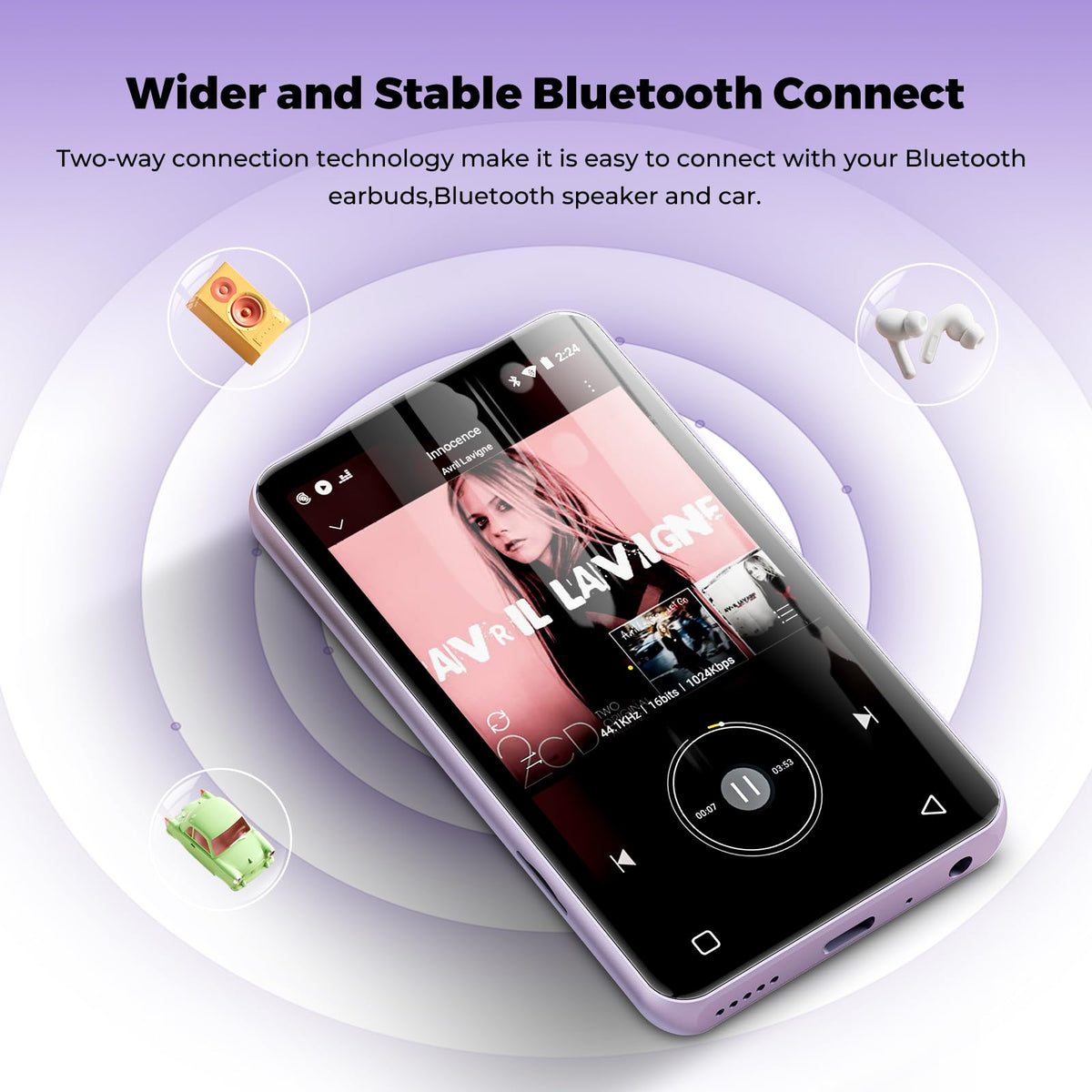 innioasis 160GB MP3 player packaging includes 128GB SD card for instant setup